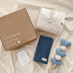 GIFT BOX - Azul con colgante corazón