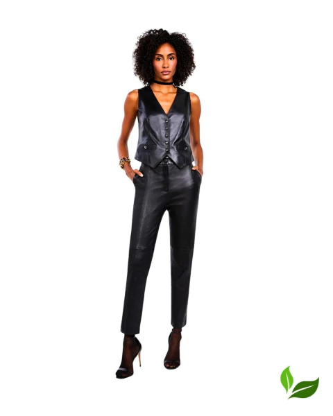 Calça de Couro Preta Osklen (Novo) - comprar online