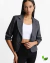 Blazer Alfaiataria Plissado Atrás Preto Yessica
