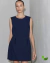Vestido Curto Social Azul Abertura nas Costas Zara