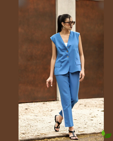 Conjunto Alfaiataria Azul Claro Gitaa (NOVO)