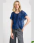 Blusinha Azul e Preta Banana Republic