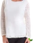 Blusinha Branca Renda na Manga Le Lis Blanc