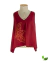 Blusinha Vermelha Estampa Folha Carmim