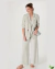 Blazer em Linho Fluido Azul Claro Le Lis Blanc