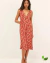 Vestido Longo Floral Vermelho Paula Hermannny