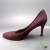 Sapato Salto Scarpin Bico Arredondado Camurça Vinho Santa Lola - comprar online