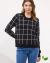 Blusa Cardigan Tricot Preta e Branca Listrada Abrand