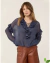 Blusinha Bata Azul Gola Babados Animalle