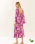 Vestido Longo Rosa Estampa Floral Atten - comprar online