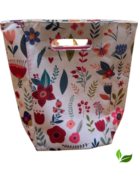Bolsa Importada Térmica Eataly de Mao Estampa Flores