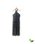 Vestido Longo Preto Xadrez Sacada - comprar online