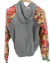 Jaqueta Blusa Moletom Cinza Com Capuz Estampa Manga Adidas - comprar online