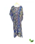 Vestido Longo Estampado Azul Seda SouQ - comprar online