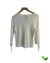 Blusinha de Malha Branca Detalhes Marrom Manga Gregory - comprar online