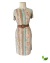 Vestido Mid Laranja e Verde Claro Stroke - comprar online