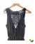 Vestido Longo Preto Detalhe Renda Sacada - Remade Style