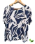 Blusinha Estampada Azul e Bege Marfinno - Remade Style