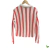 Blusa Cardigan Tricot Vermelho e Branco Hering - loja online
