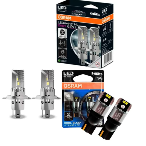 Juego Cree Led X 2 Unidades Lamparas H4 + T10 Osram
