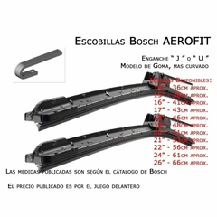 Escobillas Limpiaparabrisa Aerofit Bosch Clio 2 Mio y Chevrolet Astra - Taller Smyra