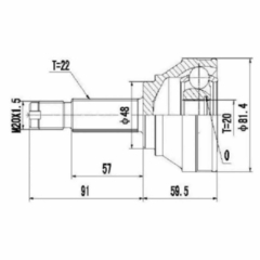 Homocinetica Skf L/rueda Fiat 128 147 Uno Duna 22/20 Estrias - comprar online