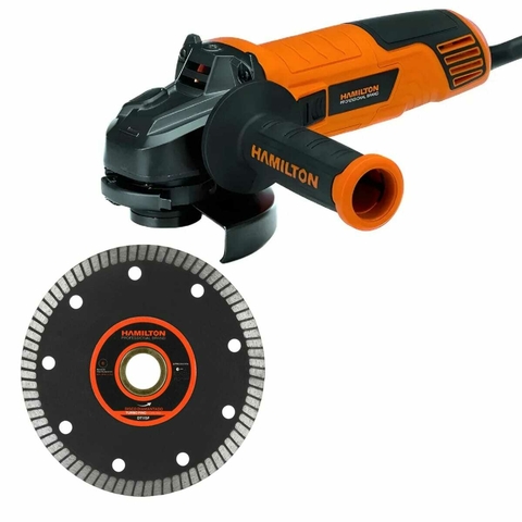 Kit Amoladora Hamilton+ 1 Disco Diamantado 850w 12000 Rpm