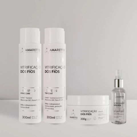 Kit Vitrificação dos Fios - Brilho Intenso e Restauração para Cabelos Opacos e Ressecados - comprar online