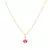 COLAR COROA ROSA BANHADO A OURO