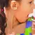 CONJUNTO COLAR E BRINCO CASQUINHA DE SORVETE LILÁS BANHADO A OURO - BLKIDS SemiJoias e Acessórios Infantil