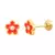 CONJUNTO COLAR E BRINCO FLORZINHA LARANJA BANHADO A OURO - comprar online