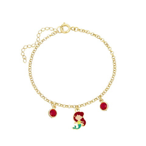 PULSEIRA SEREIA COM PEDRAS BANHADO A OURO