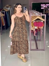 Vestido onça crepe