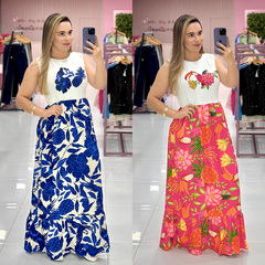Vestido Malha+Crepe