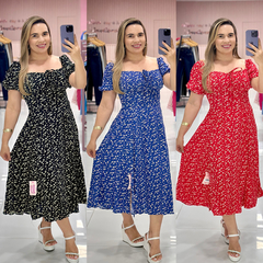Vestido midi Viscolinho