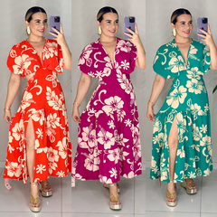 Vestido longo Crepe