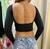 Cropped aberto manga longa - comprar online