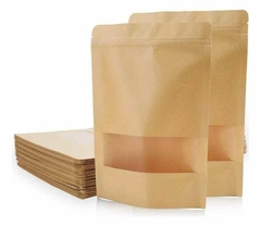 BOSAS DOY PACK KRAFF CON VENTANA 11X15 PARA 250 GRAMOS APROX - comprar online
