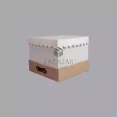 CAJA PARA TORTA DRIP BLANCA BASE MICRO+TAPA CIEGA 25X25X25