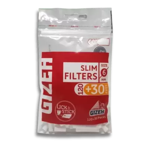 Filtros Gizeh Slim 6mm 120 unidades + 30 de regalo - comprar online