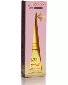 Capa Base Clear Pink 12ml Uze Nails - Passo 03 - Dhy Unhas