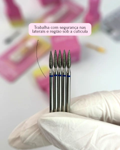 Kit 5 Brocas Chama Longa Diamantada (Manicure Russa) - Zaryá na internet