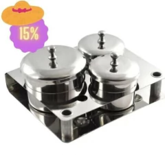 Kit Bandeja 3 Dappens em Inox