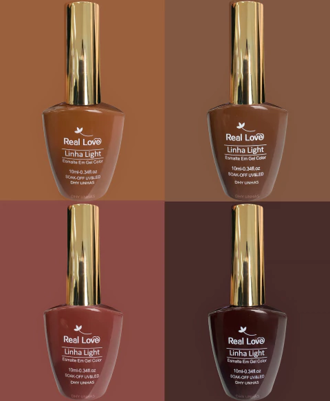 Esmaltes Em Gel Real Love Coleção Marrom - comprar online