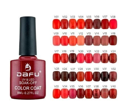 Esmalte Dafu 40 Cores Vermelhos 8ml