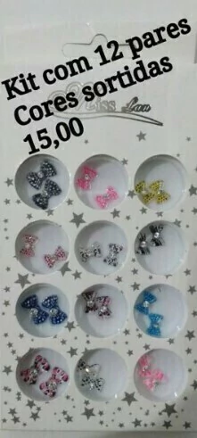 Kit com 12 pares de laços