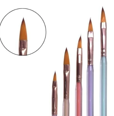 Kit c/5 Pincéis Língua De Gato Candy Colors