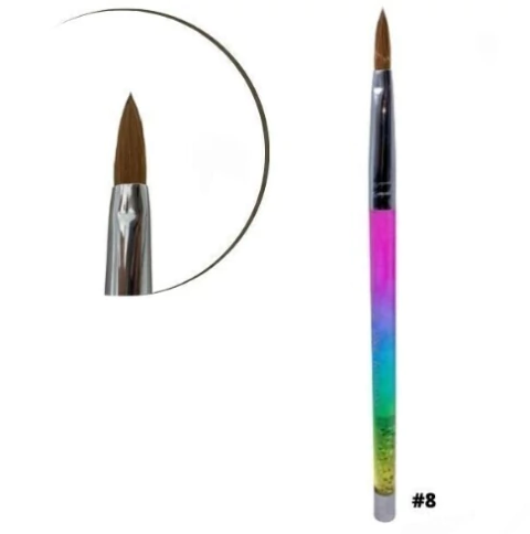 Pincel D&Z Kolinsky n°8 Modelo Com Glitter