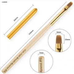 Pincel Dourado Para Gel Com Tampa - comprar online