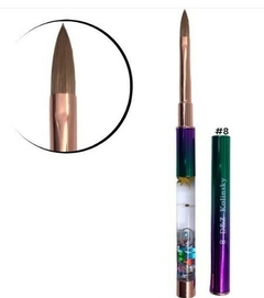 Pincel Kolinsky D&Z nº8 C/Tampa E Detalhe No Cabo